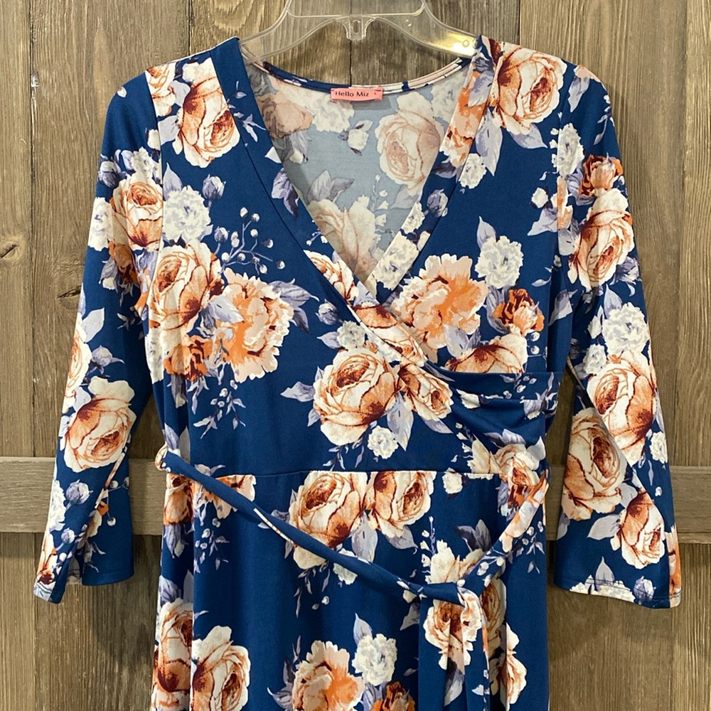 Blue floral dress